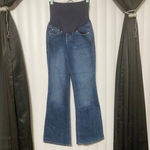 Old Navy Maternity Denim blue jeans.  Panel provides gentle back support as your